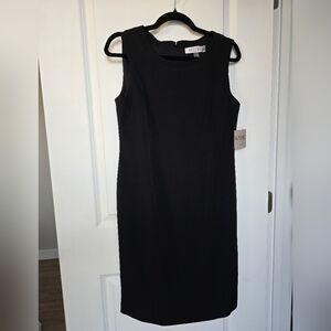 NWT Kasper Crew-Neck Sheath Dress - Black - 8P